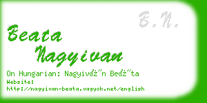 beata nagyivan business card